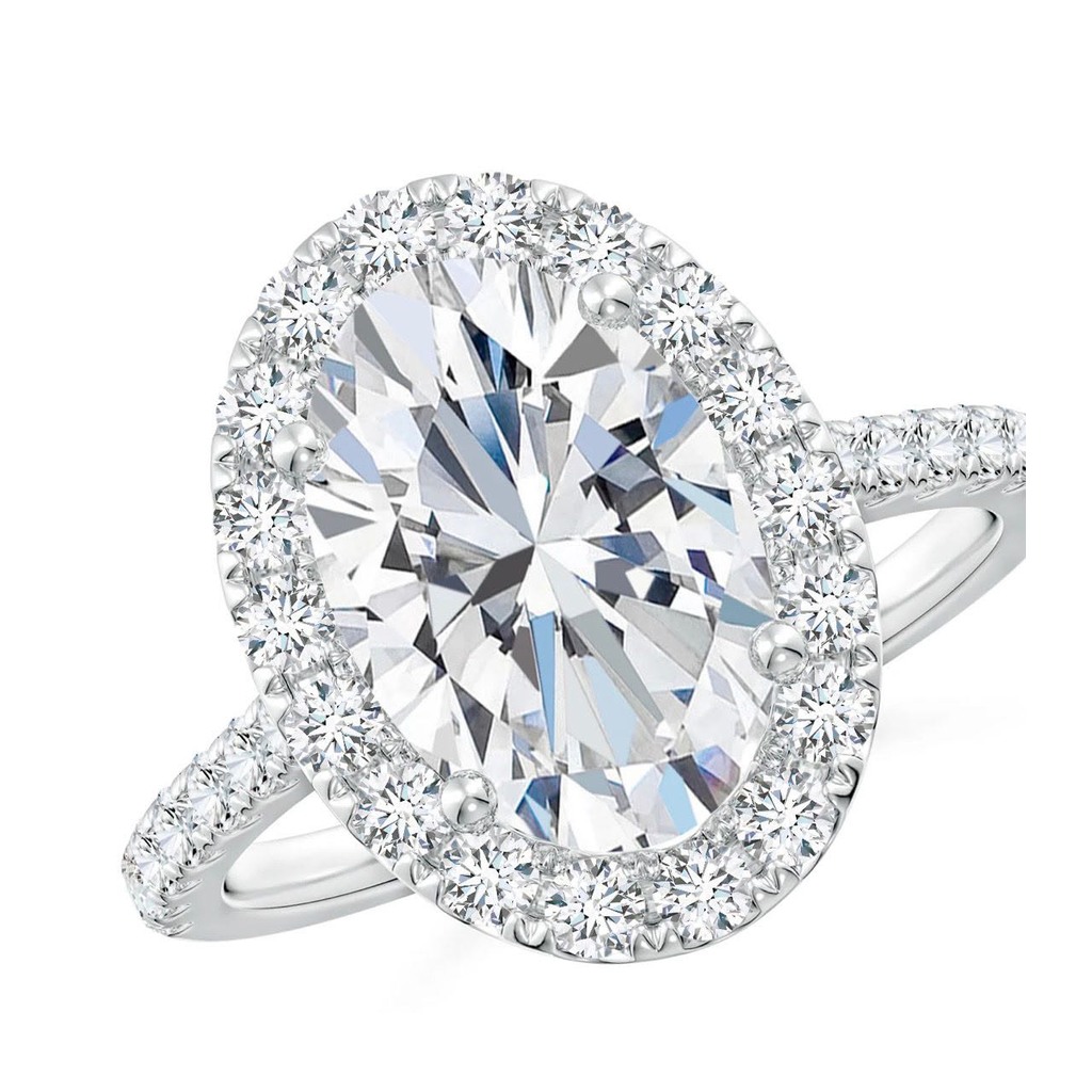 Oval Diamond Halo Ring